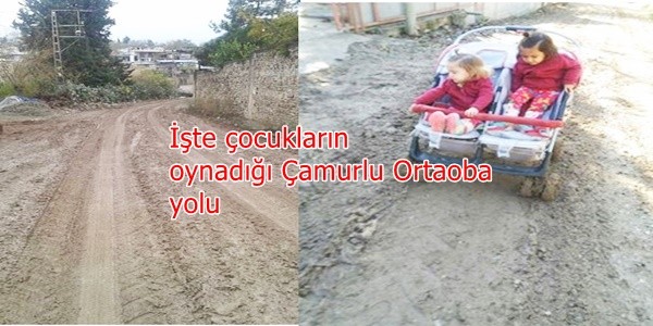 her yagmurda yolun hali icler acisi cocuklar camurda oynuyor ellek haber